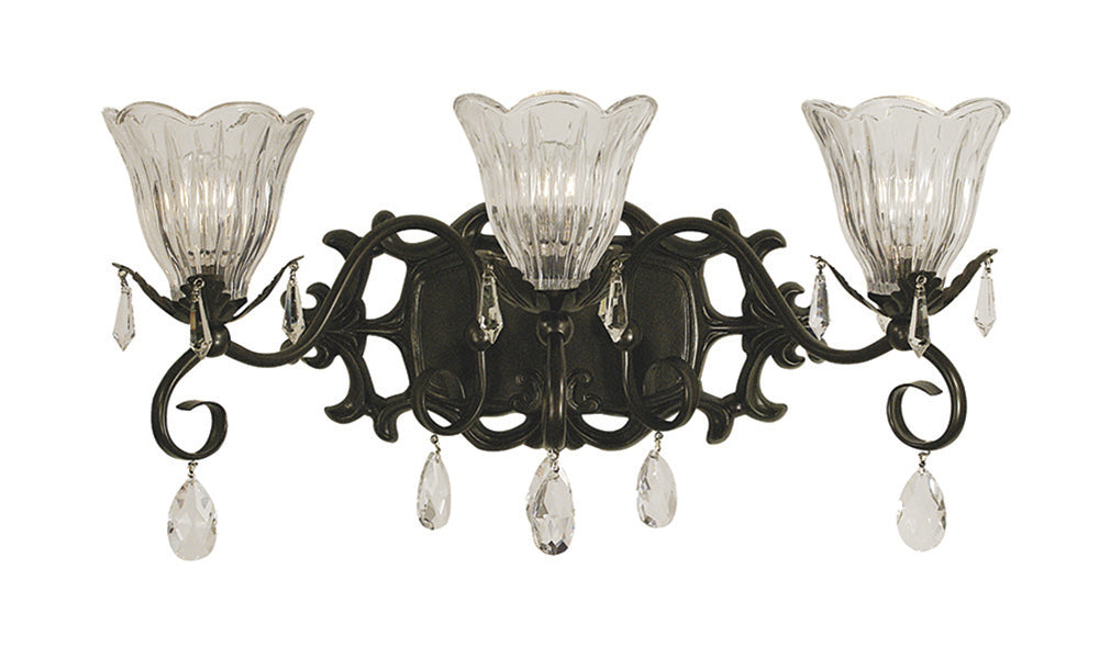 Framburg 3-Light Mahogany Bronze Liebestraum Sconce