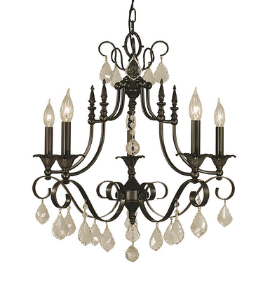 Framburg Liebestraum 6 - Light Mahogany Bronze Dining Chandelier 2975 MB