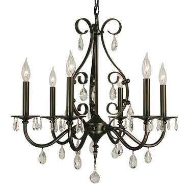 Framburg Liebestraum 6 - Light Mahogany Bronze Dining Chandelier 2986 MB