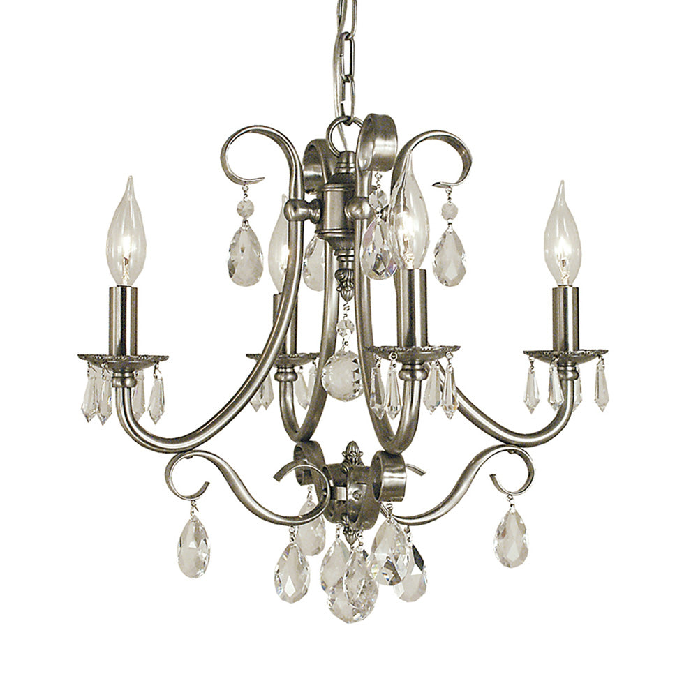 Framburg 4-Light Brushed Nickel Liebestraum Mini Chandelier