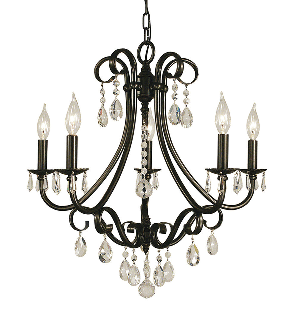 Framburg 5-Light Mahogany Bronze Liebestraum Dining Chandelier