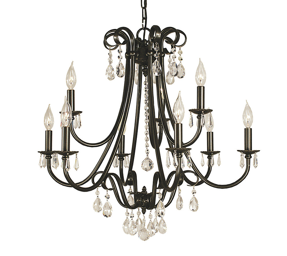 Framburg 9-Light Mahogany Bronze Liebestraum Dining Chandelier