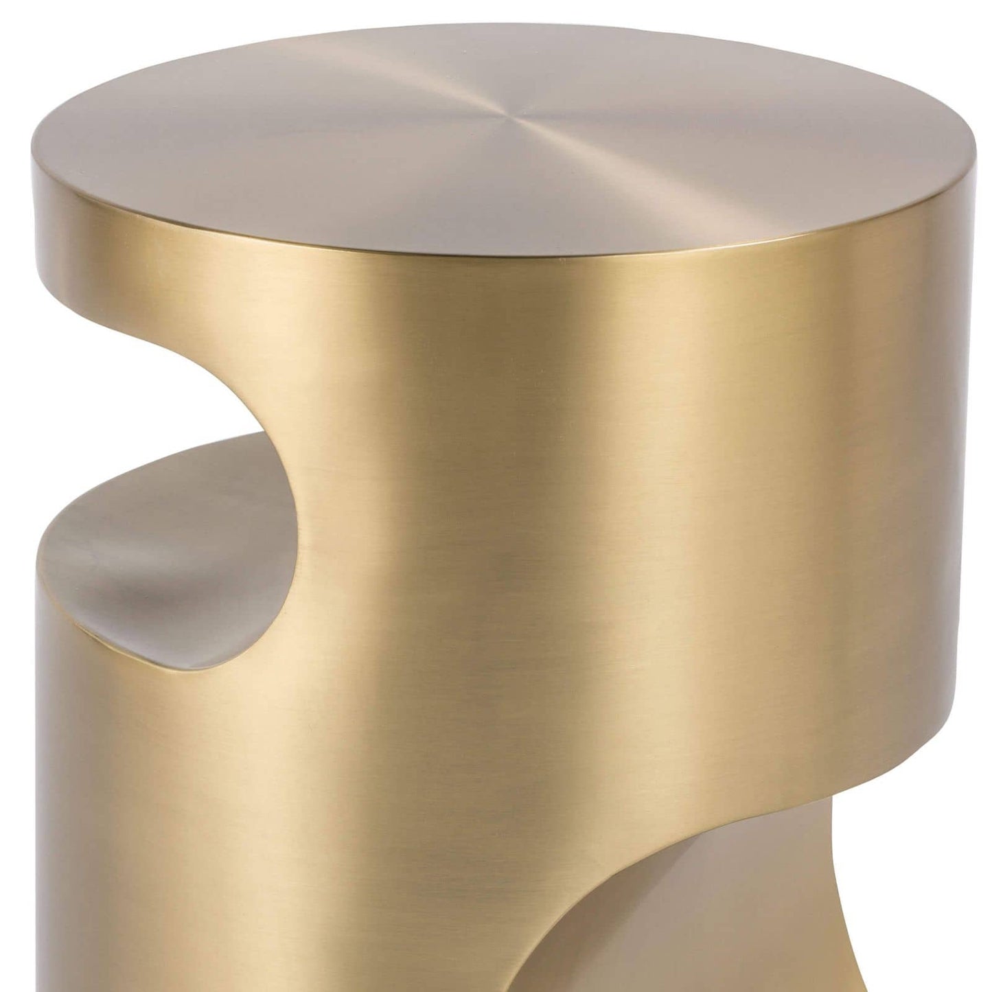 Nathan Side Table in Brass by Regina Andrew