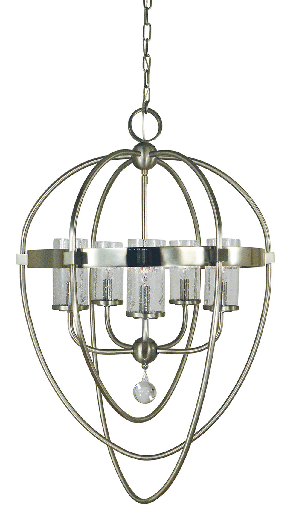 Framburg 5-Light Brushed Nickel Polished Nickel Margaux Chandelier