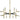 Framburg Fusion 20 - Light Satin Brass with Matte Black Accents Foyer Chandelier 3050 SB/MBLACK