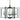Framburg Camille 6 - Light Polished Nickel with Matte Black Accents Dining Chandelier 3055 PN/MBLACK