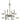Framburg Fusion 16 - Light Polished Nickel with Matte Black Accents Dining Chandelier 3056 PN/MBLACK