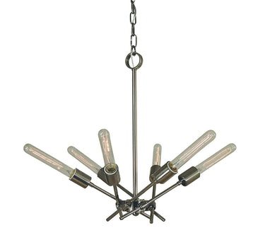 Framburg Quasar 6 - Light Polished Nickel Dining Chandelier 3076 PN