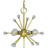 Framburg Supernova 4 - Light Satin Brass Mini Chandelier 3084 SB