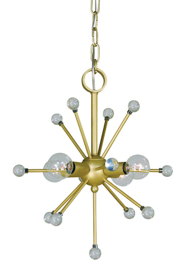 Framburg Supernova 4 - Light Satin Brass Mini Chandelier 3084 SB