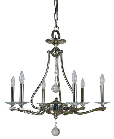 Framburg Allena 6 - Light Polished Nickel Dining Chandelier 3096 PN