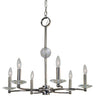 Framburg Pirouette 6 - Light Polished Nickel Dining Chandelier 3106 PN