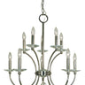 Framburg Pirouette 10 - Light Polished Nickel Chandelier 3109 PN