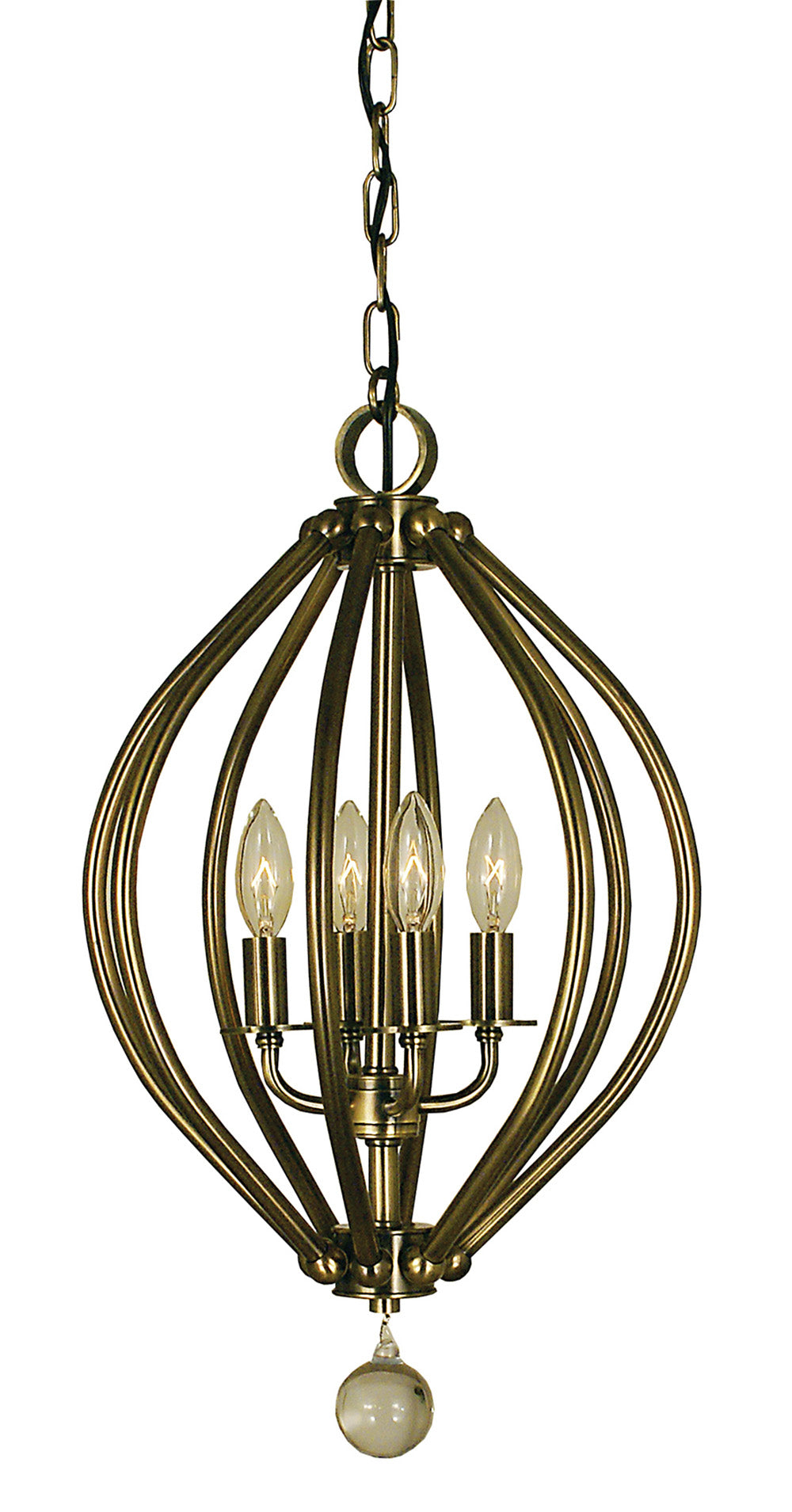 Framburg 4-Light Antique Brass Chandelier
