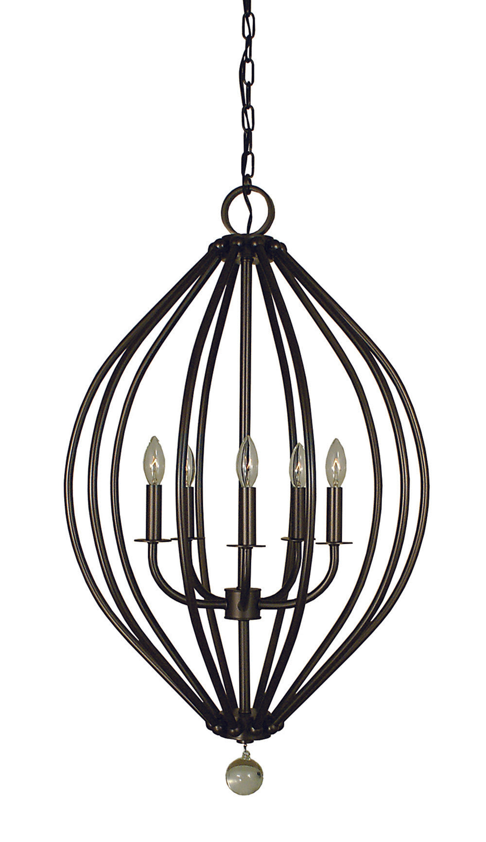 Framburg 5-Light Mahogany Bronze Chandelier