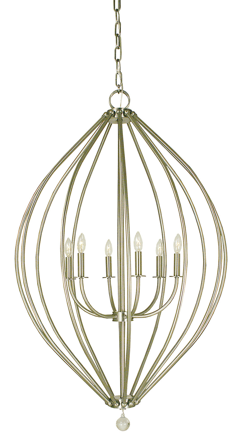 Framburg 6-Light Brushed Nickel Chandelier