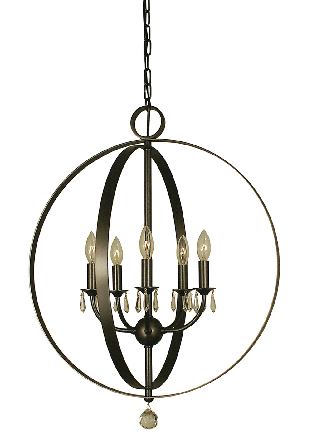 Framburg 5-Light Mahogany Bronze Constellation Dining Chandelier