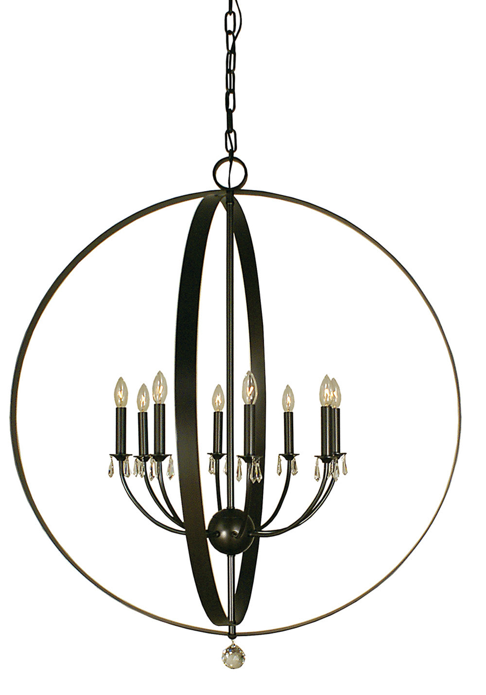 Framburg 8-Light Mahogany Bronze Constellation Foyer Chandelier