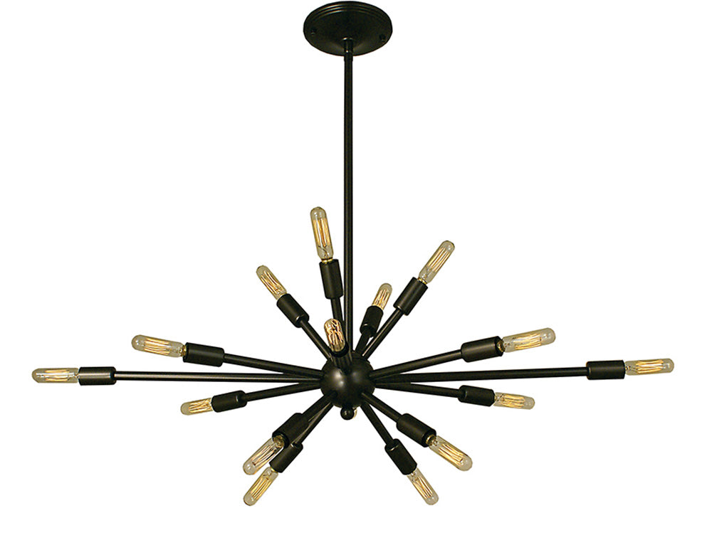 Framburg 16-Light Mahogany Bronze Simone Chandelier