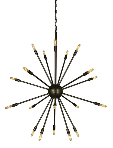 Framburg Simone 24 - Light Mahogany Bronze Foyer Chandelier 4398 MB