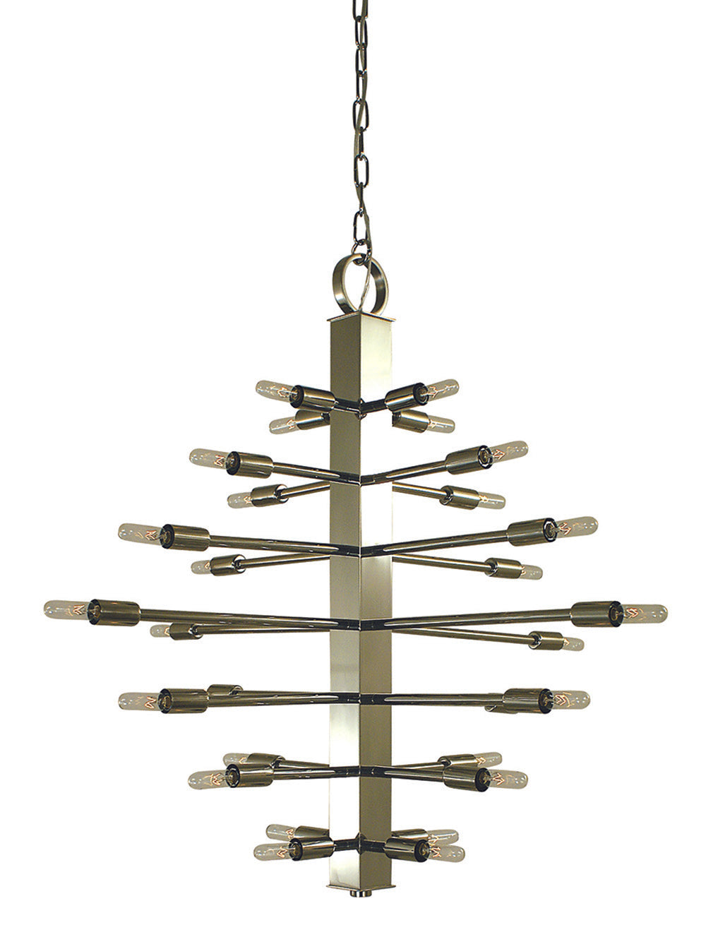 Framburg 28-Light Polished Nickel Simone Chandelier