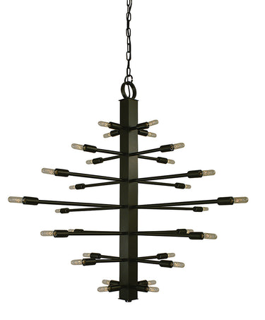 Framburg Simone 28 - Light Mahogany Bronze Foyer Chandelier 4409 MB