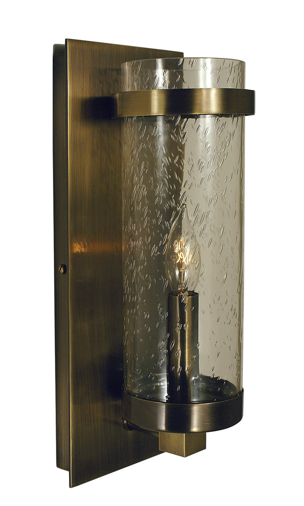 Framburg Antique Brass Clear Glass Hammersmith Sconce