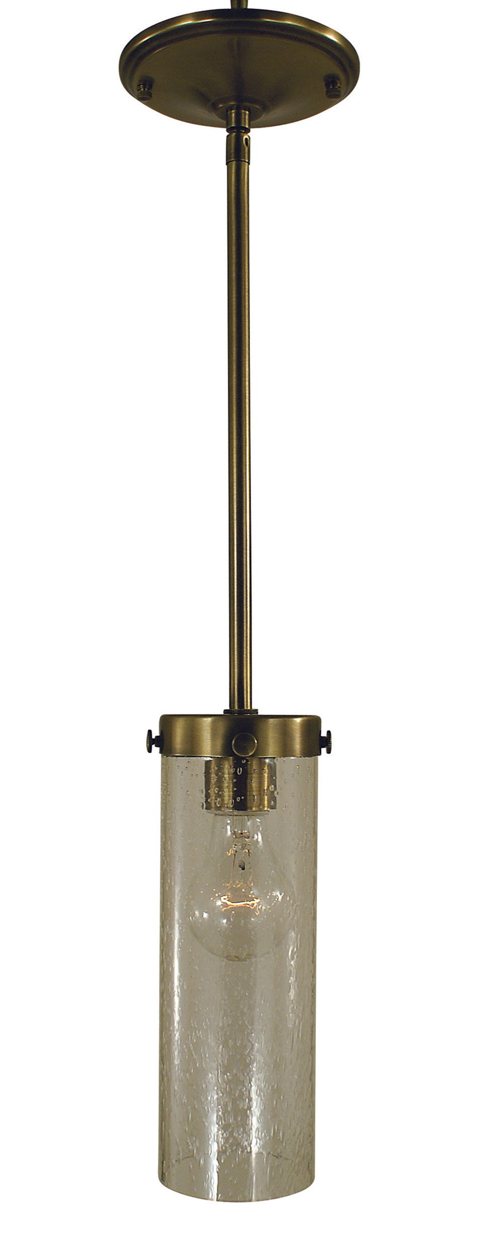 Framburg Antique Brass Clear Glass Hammersmith Pendant