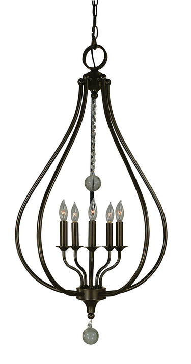Framburg Dewdrop 5 - Light Mahogany Bronze Pendant Light 4445 MB