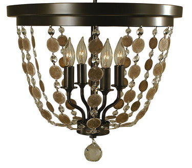 Framburg Naomi 4 - Light Mahogany Bronze Flush Mount 4481 MB