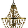Framburg Naomi 6 - Light Antique Brass Foyer Chandelier 4486 AB