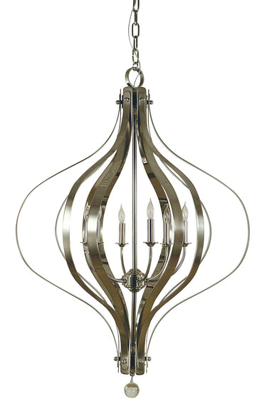 Framburg Aries 6 - Light Polished Nickel Foyer Chandelier 4586 PN
