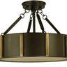 Framburg Pantheon 4 - Light Mahogany Bronze with Antique Brass Flush Mount 4592 MB/AB