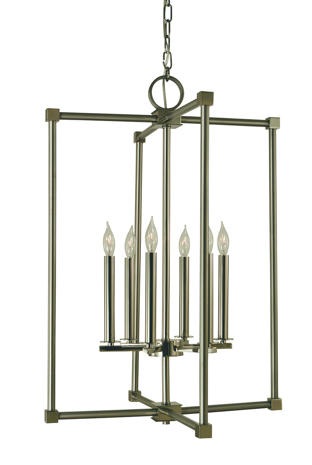 Framburg 6-Light Brushed Nickel Polished Nickel Lexington Chandelier