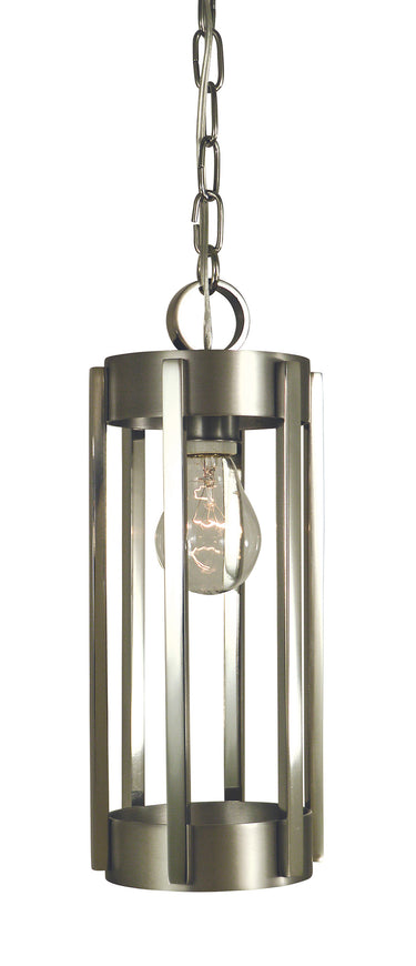 Framburg Pantheon 1 - Light Satin Pewter with Polished Nickel Pendant Light 4661 SP/PN