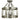 Framburg Pantheon 4 - Light Satin Pewter with Polished Nickel Flush Mount 4662 SP/PN