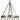 Framburg Pantheon 5 - Light Satin Pewter with Polished Nickel Dining Chandelier 4665 SP/PN