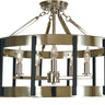 Framburg Pantheon 5 - Light Polished Nickel with Matte Black Flush Mount 4666 PN/MBLACK