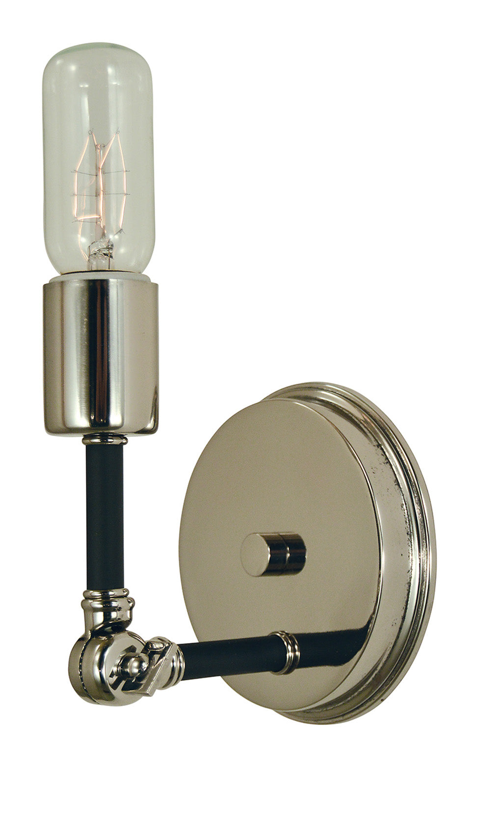 Framburg Polished Nickel Matte Black Felix Sconce