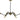 Framburg Felix 6 - Light Antique Brass with Matte Black Dining Chandelier 4688 AB/MBLACK