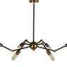 Framburg Felix 6 - Light Antique Brass with Matte Black Dining Chandelier 4688 AB/MBLACK