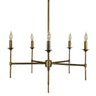 Framburg Chandler 5 - Light Antique Brass Dining Chandelier 4695 AB