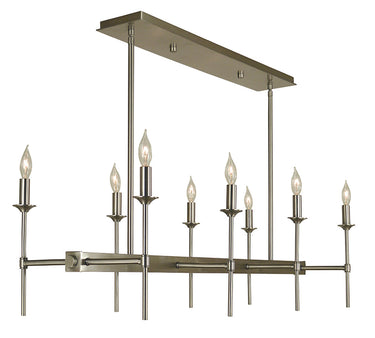 Framburg Chandler 8 - Light Brushed Nickel Island Chandelier 4698 BN