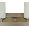 Framburg Mercer 2 - Light Satin Pewter with Polished Nickel Wall Sconce 4732 SP/PN