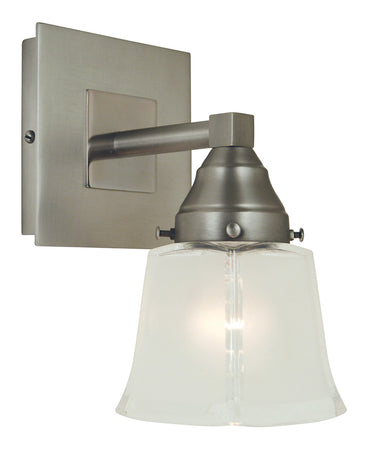Framburg Mercer 1 - Light Satin Pewter with Polished Nickel Wall Sconce 4771 SP/PN