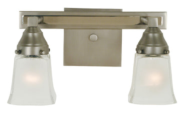Framburg Mercer 2 - Light Satin Pewter with Polished Nickel Wall Sconce 4772 SP/PN