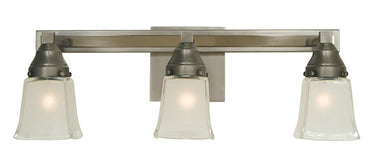 Framburg Mercer 3 - Light Satin Pewter with Polished Nickel Wall Sconce 4773 SP/PN