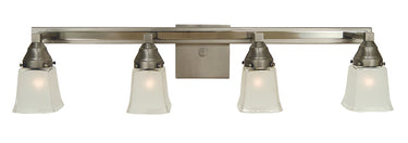 Framburg Mercer 4 - Light Satin Pewter with Polished Nickel Wall Sconce 4774 SP/PN