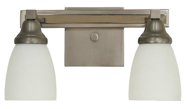 Framburg Mercer 2 - Light Satin Pewter with Polished Nickel Wall Sconce 4782 SP/PN