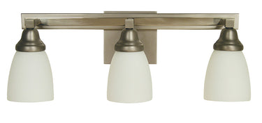 Framburg Mercer 3 - Light Satin Pewter with Polished Nickel Wall Sconce 4783 SP/PN